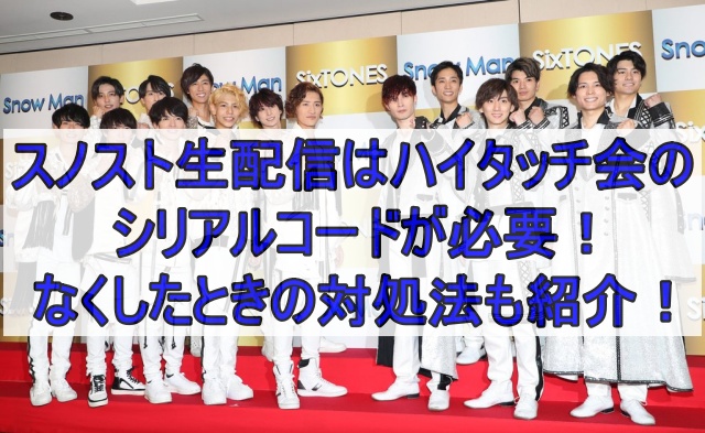 スノスト生配信はハイタッチ会のシリアルコードが必要！なくしたときの対処法も紹介！