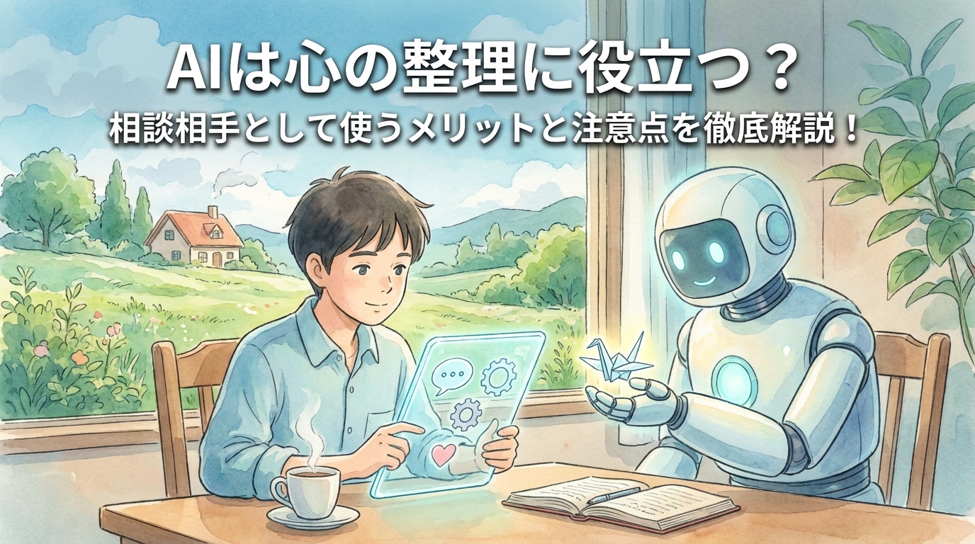 AIは心の整理に役立つ？相談相手として使うメリットと注意点を徹底解説！