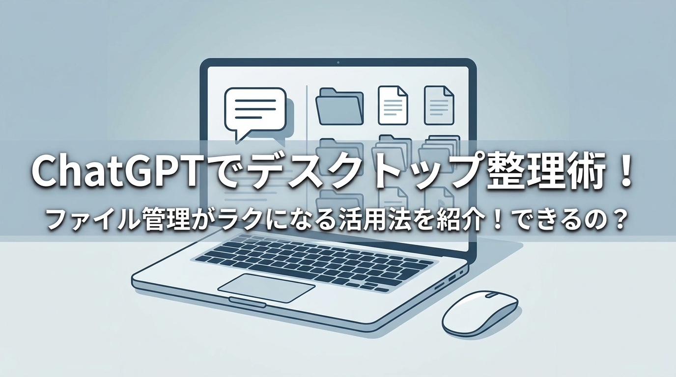 ChatGPTでデスクトップ整理術!ファイル管理がラクになる活用法を紹介!できるの?