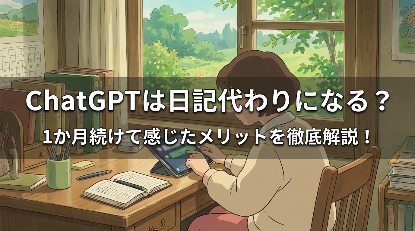 ChatGPTは日記代わりになる？1か月続けて感じたメリットを徹底解説！