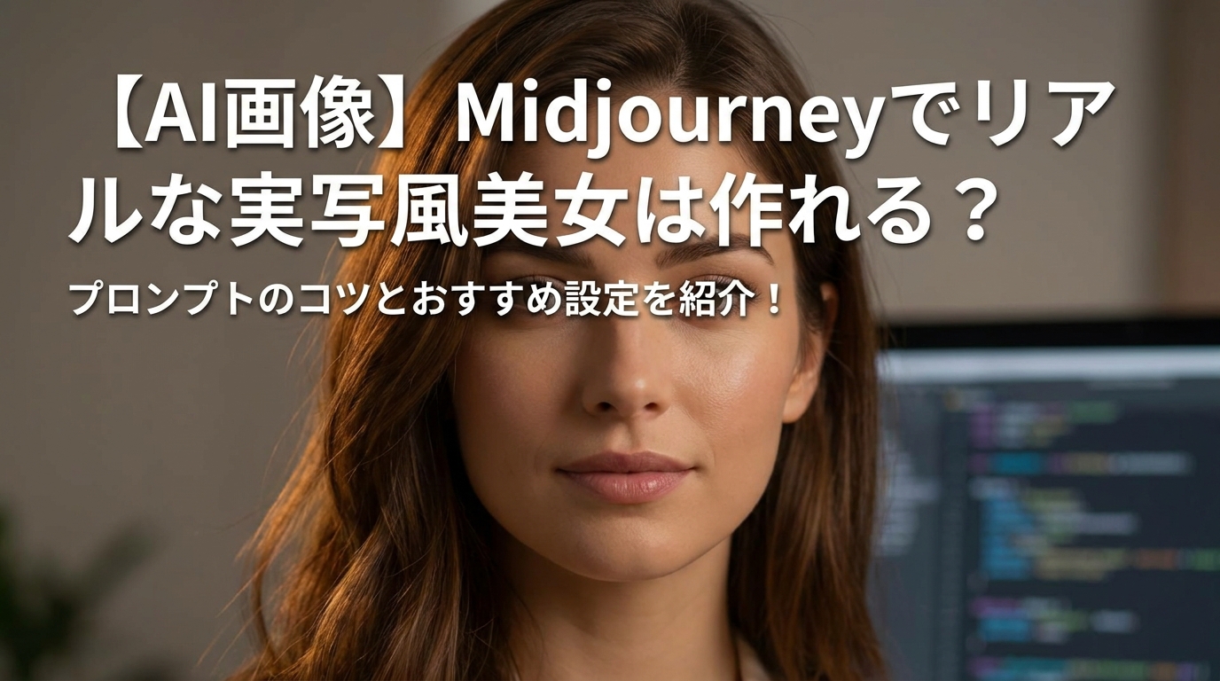 【AI画像】Midjourneyでリアルな実写風美女は作れる？プロンプトのコツとおすすめ設定を紹介！