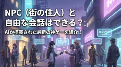NPC（街の住人）と自由な会話はできる？AIが搭載された最新の神ゲーを紹介！