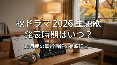 秋ドラマ 2026 主題歌 発表時期はいつ？10月期の最新情報を徹底調査！