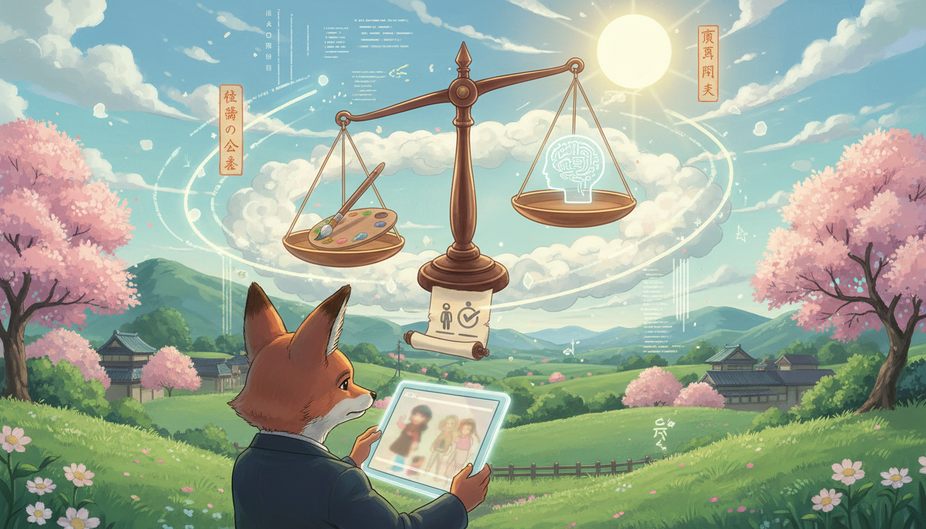 AIアニメの著作権は「人間と同じ基準」で判断されるのが基本です
