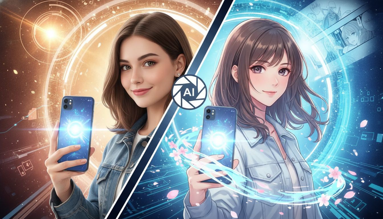 【AIイラスト化】自分の写真をアニメ風に変換できる？SNSでバズっている無料のAIカメラアプリを紹介