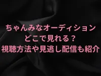 ちゃんみなオーディションはどこで見れる？視聴方法や見逃し配信も紹介！