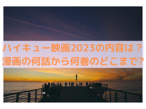 ハイキュー映画2023の内容は漫画の何話から何巻のどこまでか調査！